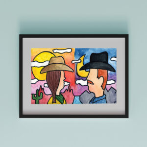 Dusk and Dawn Fine Art Print Matted and Framed