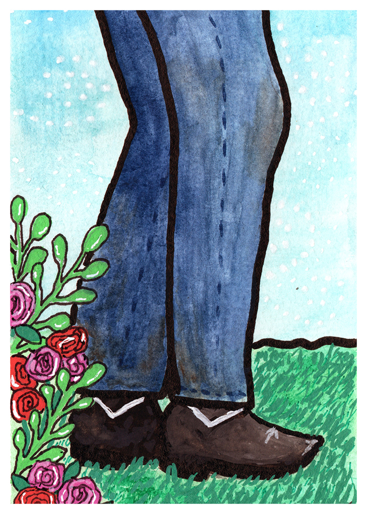 Steady and Stubborn Watercolor Painting Turned into Art Print