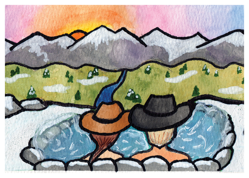 Original watercolor painting made into fine art print Wild and Warm