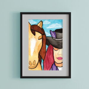 Good Horses watercolor painting fine art print