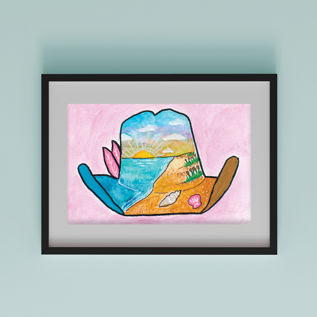 Framed image of Coastal Crown fine art print