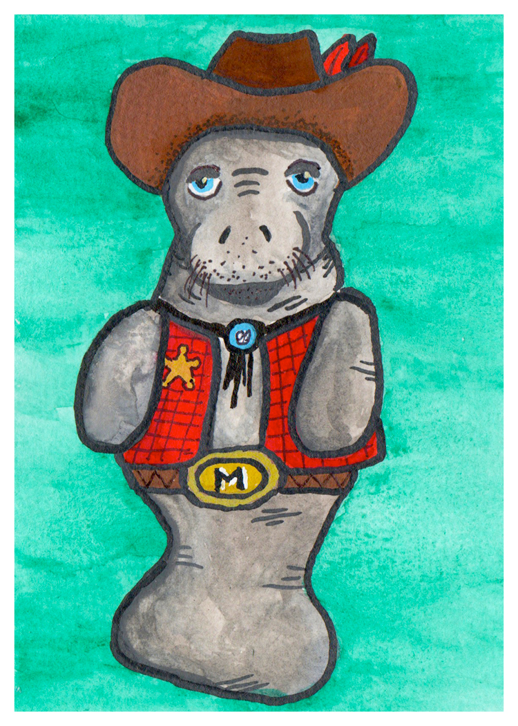 Saltwater Cowboy fine art print example with white border